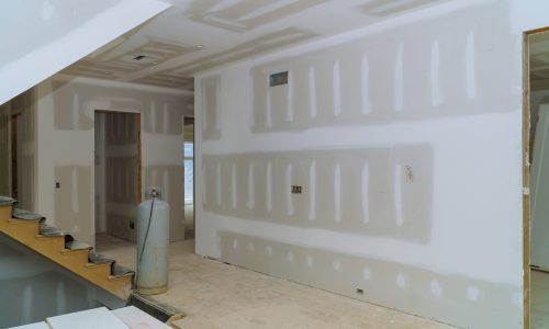 Construction building industry new home construction interior drywall and finish details