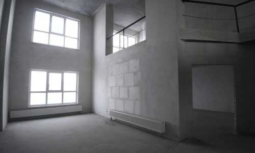 Finishing works at renovated apartment. Clip. Plastered walls, wallpapering, painted ceiling